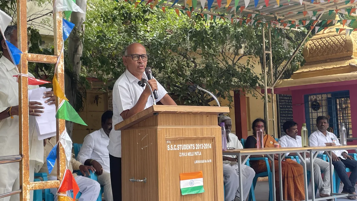 Independence Day event at Zilla Parishad High School, Nellipatla – 15 August 2026 (Photo 1)